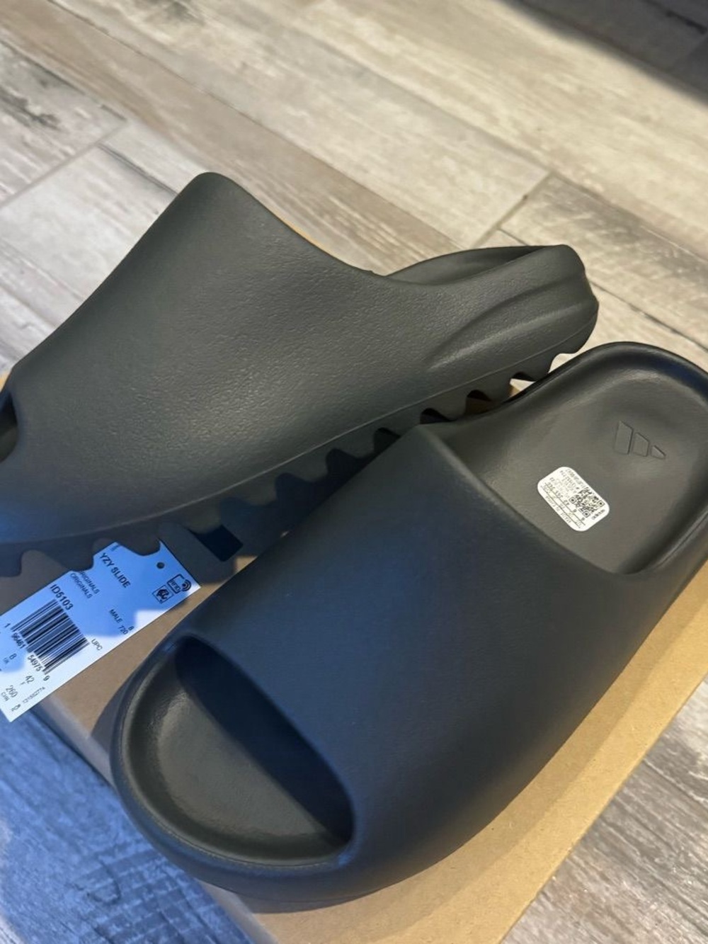 adidas Men’s Black Slip-On EVA Slide Sandals